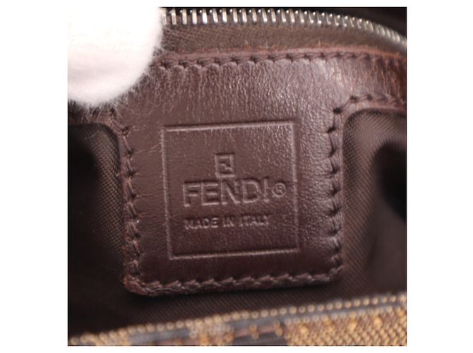 Borsa a secchiello a tracolla Fendi Zucca Mamma Marrone Beige - vista 18