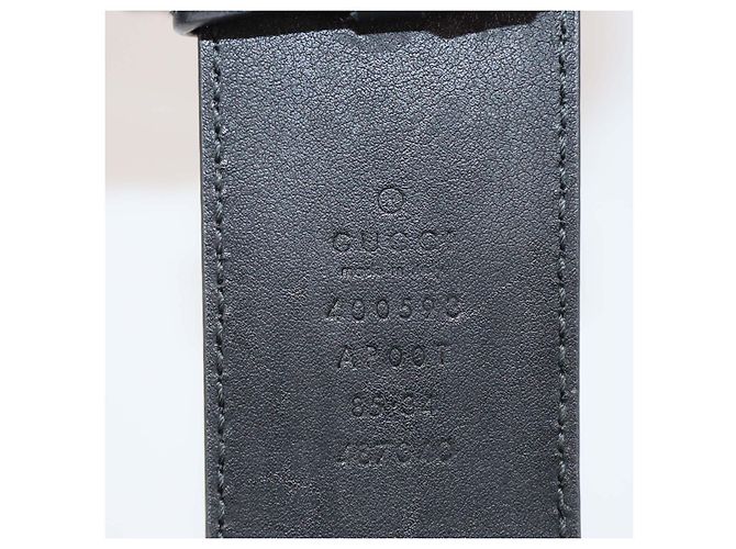 Gucci GG Marmont Gürtel aus schwarzem Leder mit breiter Schnalle - Ansicht 5