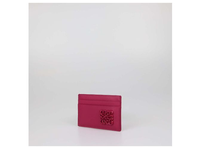 Tarjetero Anagram de piel fucsia Loewe Rosa - vista 2