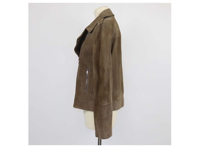 Chaqueta Biker Monili de cuero marrón Brunello Cucinelli - vista 2