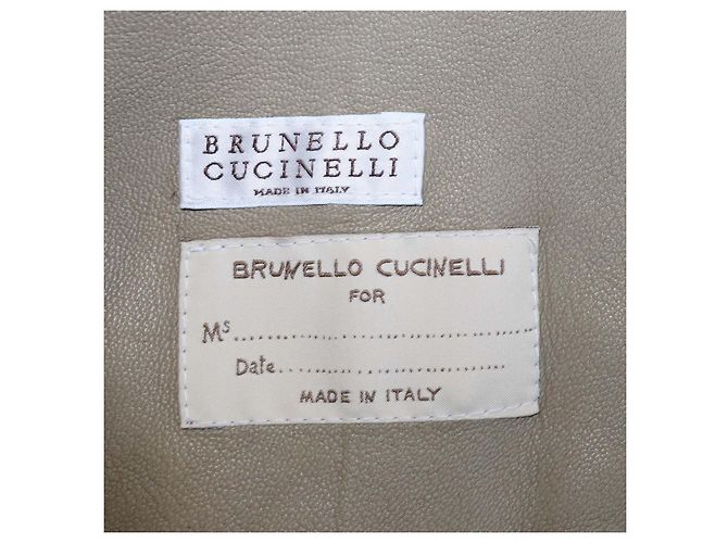 Chaqueta Biker Monili de cuero marrón Brunello Cucinelli - vista 5