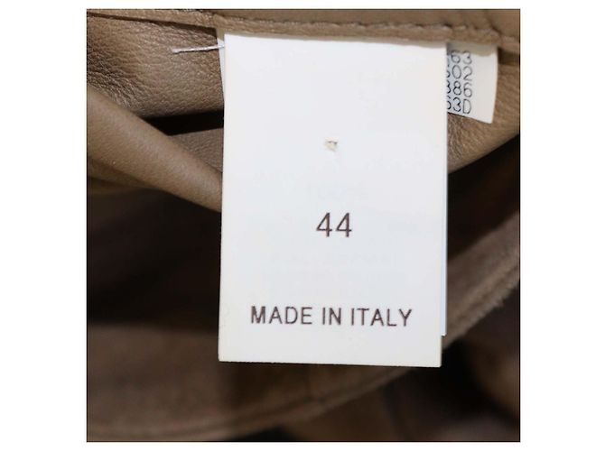 Chaqueta Biker Monili de cuero marrón Brunello Cucinelli - vista 6