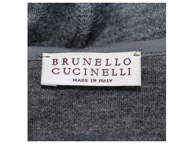 Sudadera oversized con cremallera de cashmere gris Brunello Cucinelli - vista 5