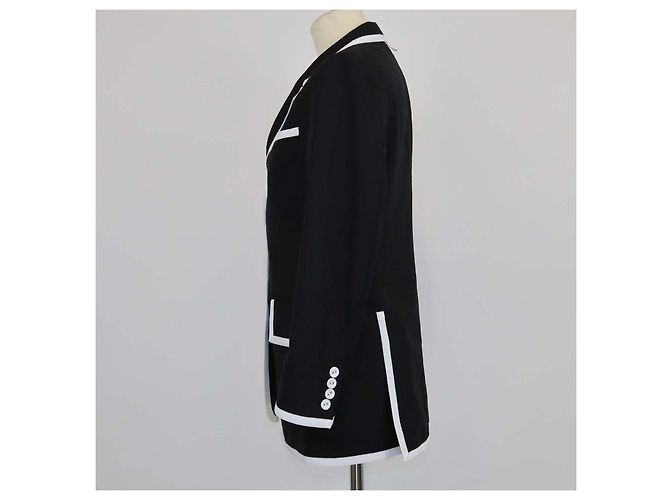 Thom Browne Black Wool Super 120s Plain Weave Blazer - view 2