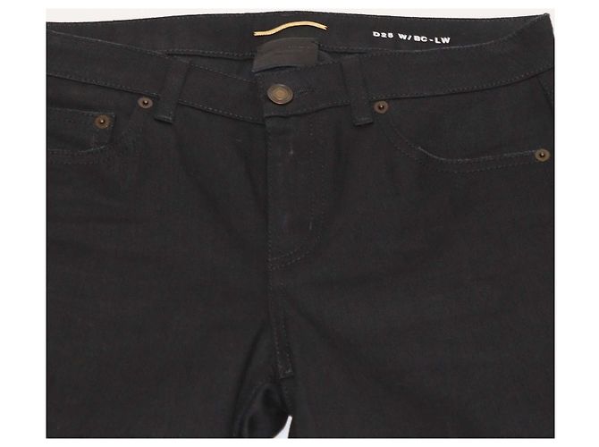 Vaqueros Bootcut de mezcla de algodón negro con bajo deshilachado Saint Laurent - vista 4