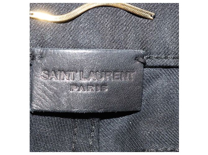 Vaqueros Bootcut de mezcla de algodón negro con bajo deshilachado Saint Laurent - vista 5