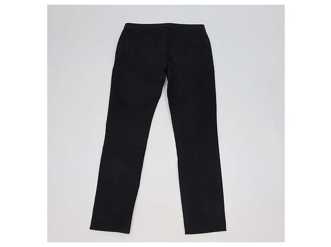 Vaqueros rectos de algodón negro Saint Laurent - vista 2