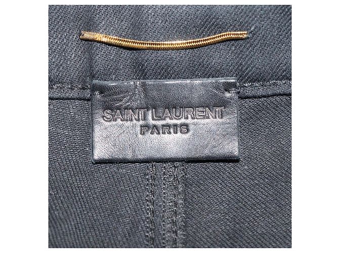 Vaqueros rectos de algodón negro Saint Laurent - vista 5