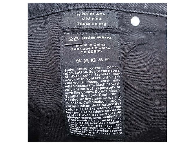 Alexander Wang Pantalones híbridos sweatpants jeans Gris/Verde de algodón - vista 6