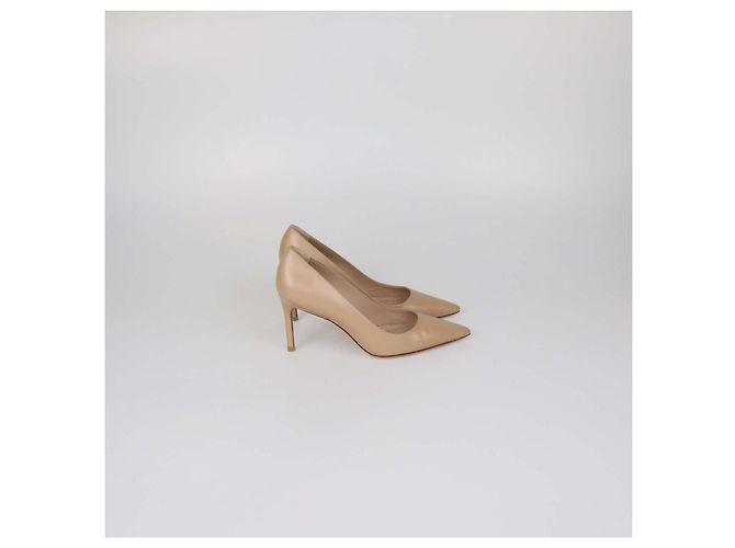 Décolleté a punta in pelle beige Stuart Weitzman - vista 3