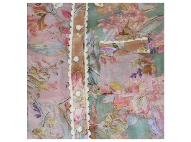 Completo Camicia e Pantaloni in Ramie con Stampa Floreale Cira Multicolor Zimmermann Multicolore - vista 4