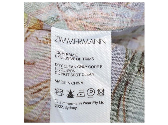 Completo Camicia e Pantaloni in Ramie con Stampa Floreale Cira Multicolor Zimmermann Multicolore - vista 7