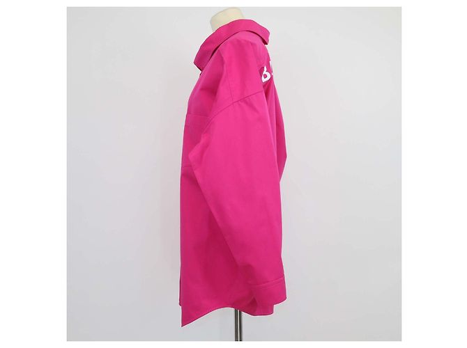Camisa Swing Balenciaga de algodón fucsia con logo Rosa - vista 2