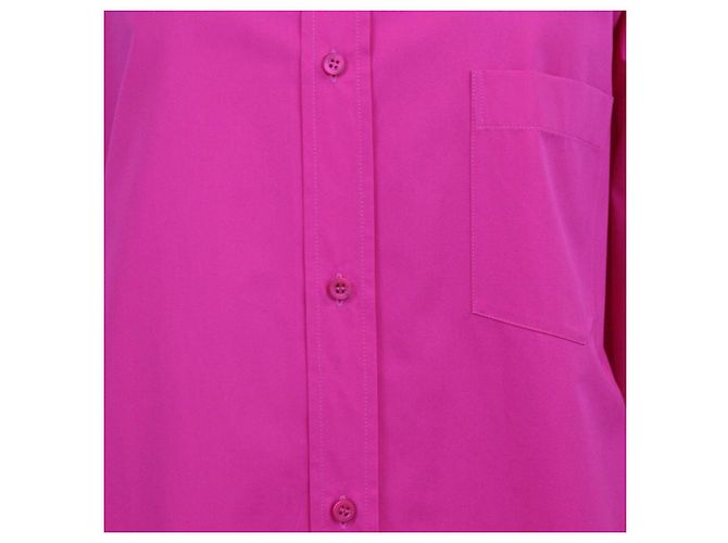 Camisa Swing Balenciaga de algodón fucsia con logo Rosa - vista 4