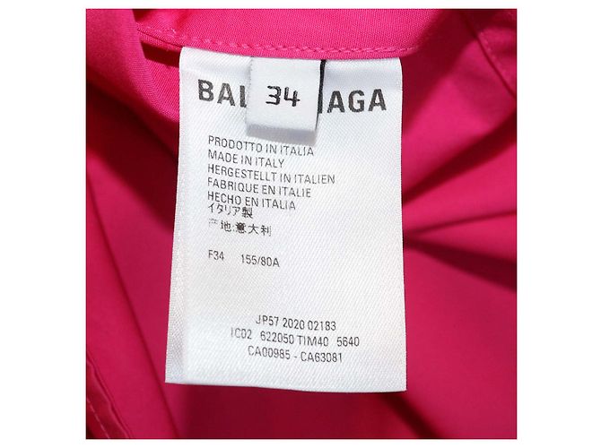Camisa Swing Balenciaga de algodón fucsia con logo Rosa - vista 6