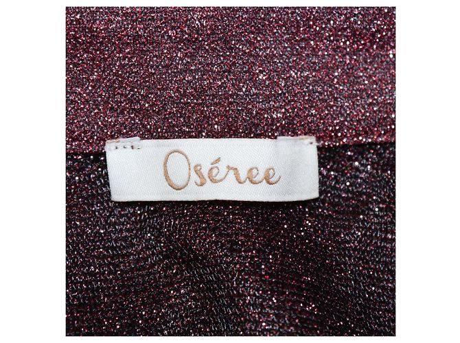 Autre Marque Oseree Lumiere Bluse aus rosa metallisiertem Polyamid Pink - Ansicht 5