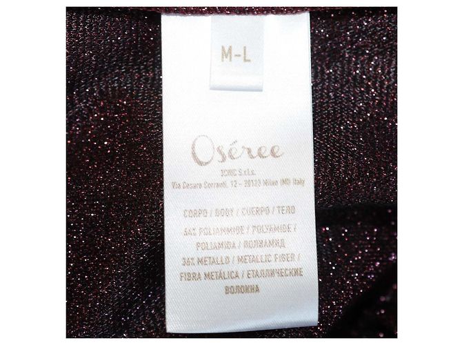 Autre Marque Oseree Lumiere Bluse aus rosa metallisiertem Polyamid Pink - Ansicht 6