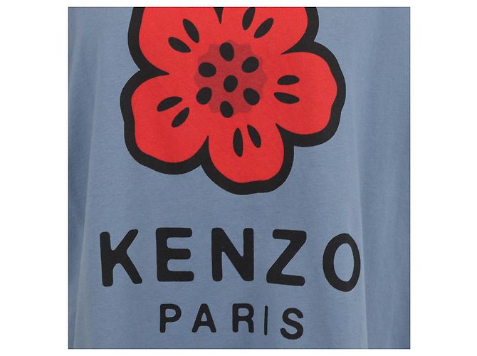 T-shirt girocollo Kenzo in cotone grigio scuro con Boke Flower Grigio antracite - vista 4