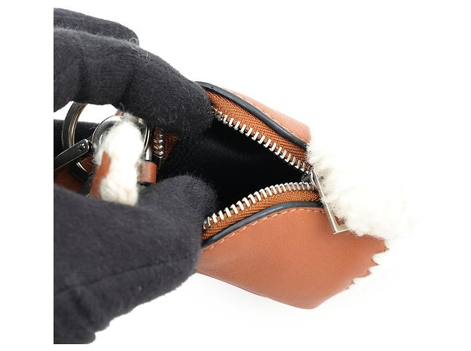 Portachiavi Loewe in pelle marrone - vista 5
