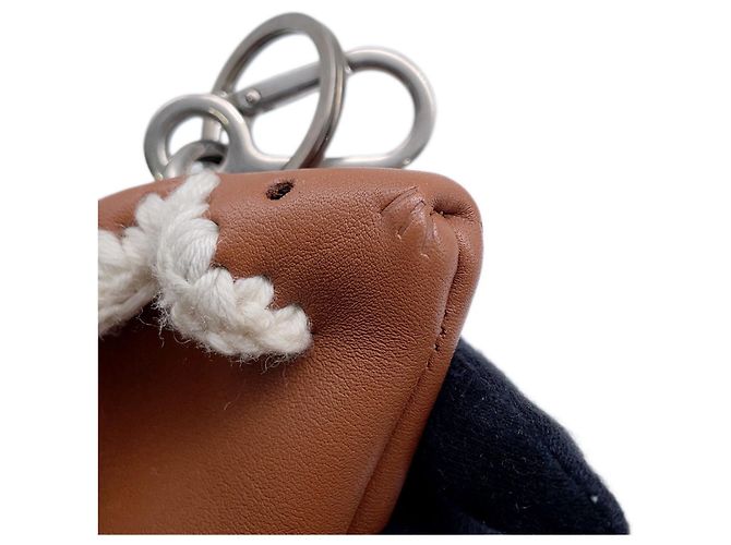 Portachiavi Loewe in pelle marrone - vista 8