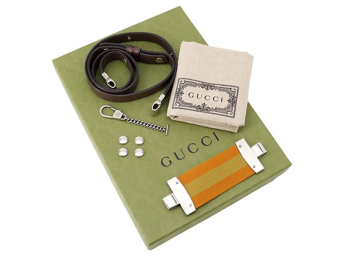 Mini borsa a mano in pelle Gucci Micro GG Attache Marrone - vista 13