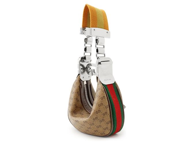 Mini borsa a mano in pelle Gucci Micro GG Attache Marrone - vista 2