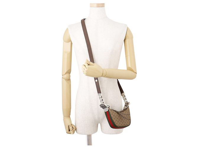 Mini borsa a mano in pelle Gucci Micro GG Attache Marrone - vista 6