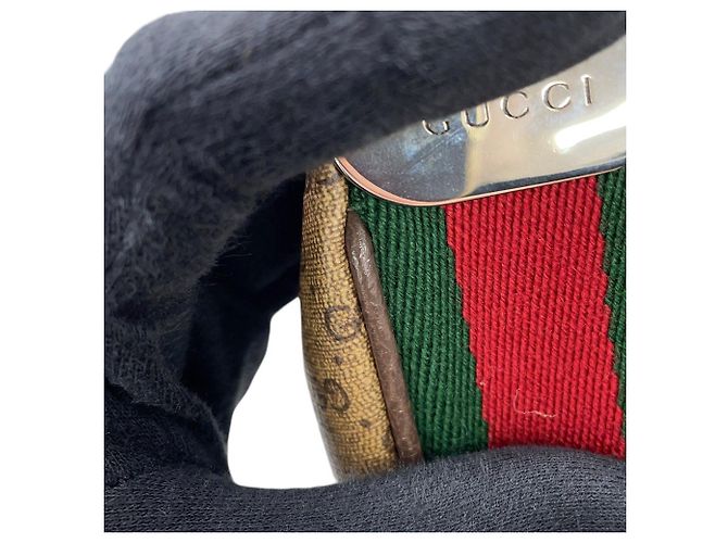 Mini borsa a mano in pelle Gucci Micro GG Attache Marrone - vista 8