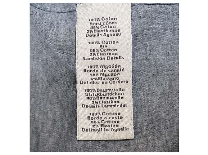 Hermès T-shirt Hermes Gris Cotton H Puzzle Grigio - vista 6