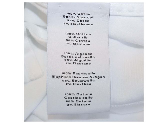 Hermès T-shirt a maniche corte Hermes in piqué di cotone bianco Sellier - vista 6
