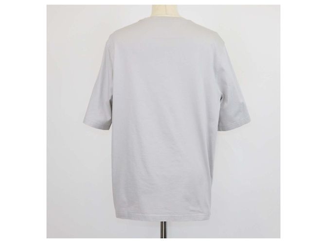 Hermès T-Shirt Hermes Light Grey Cotton Etrier en Fragments - vista 3