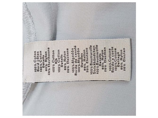 Hermès T-Shirt Hermes Light Grey Cotton Etrier en Fragments - vista 6