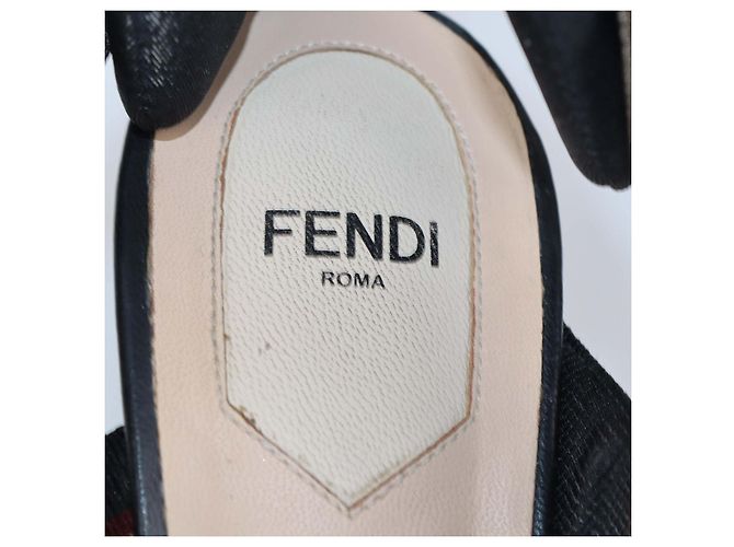 Décolleté Slingback Colibri in mesh Zucca Nero/Marrone Fendi Multicolore - vista 6