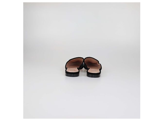 Mules basse Mia in velluto nero ricamato Alberta Ferretti - vista 5