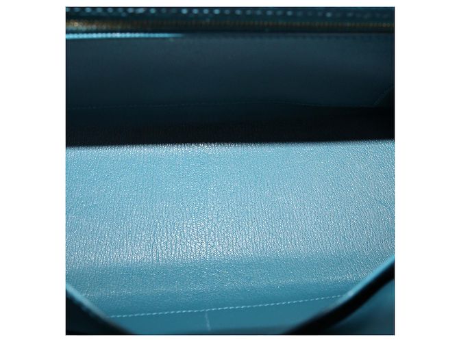 Hermès Borsa Kelly Sellier 28 Hermes Bleu Roi in Struzzo con Hardware Gold - vista 6