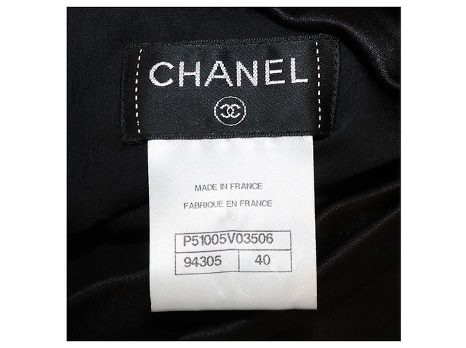 Túnica sin mangas de seda negra Chanel Negro - vista 5