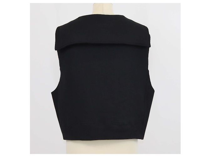 Sudadera sin mangas Miu Miu de tejido polar de algodón negro - vista 3