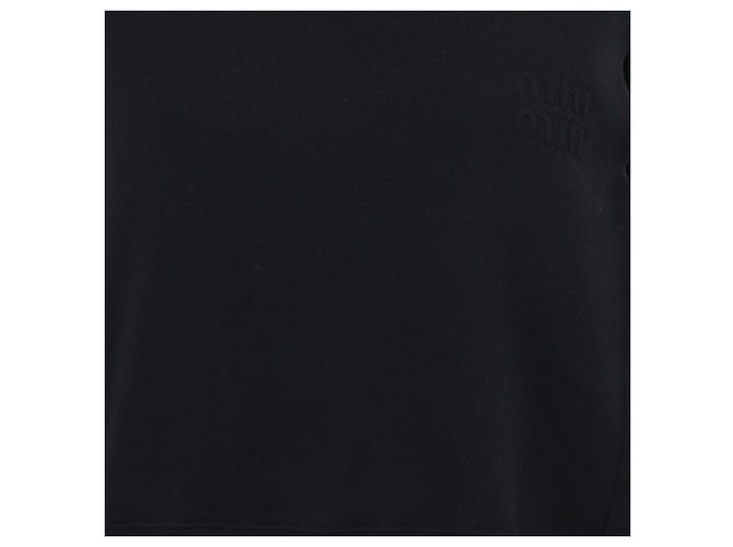 Sudadera sin mangas Miu Miu de tejido polar de algodón negro - vista 4