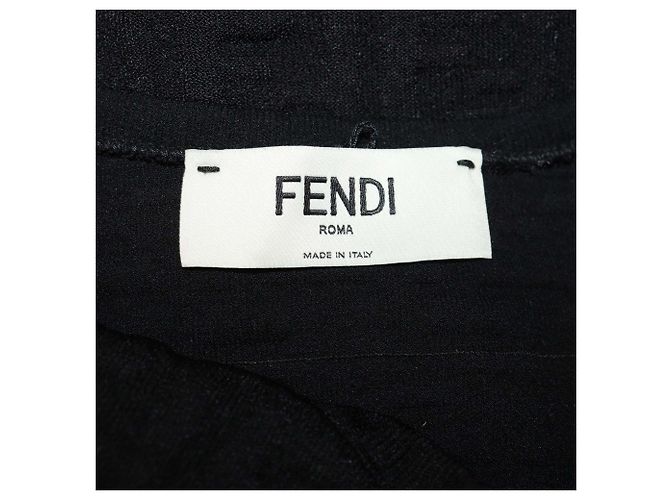 Fendi Black FF Zucca Monogram Sleeveless Midi Dress - view 5