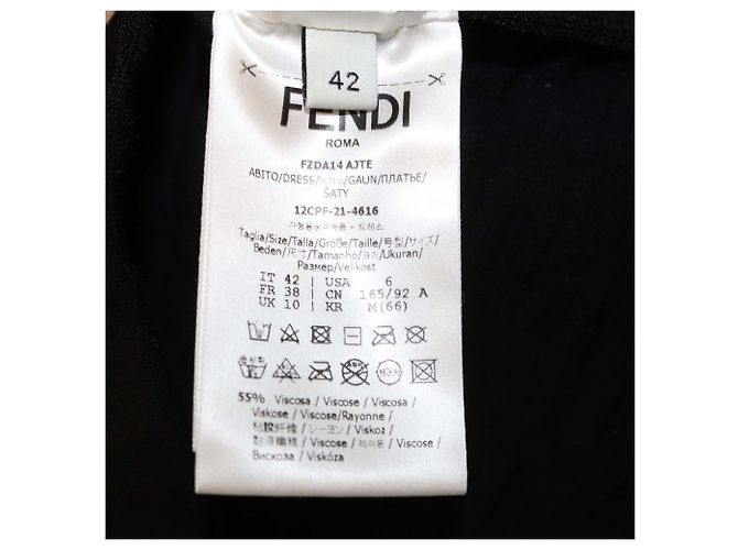 Fendi Black FF Zucca Monogram Sleeveless Midi Dress - view 6