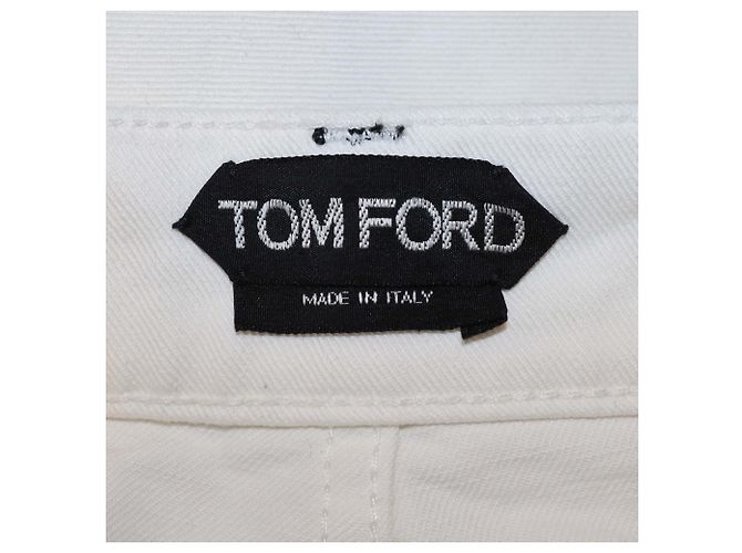 Pantalones Tom Ford de denim blanco de pierna recta - vista 5