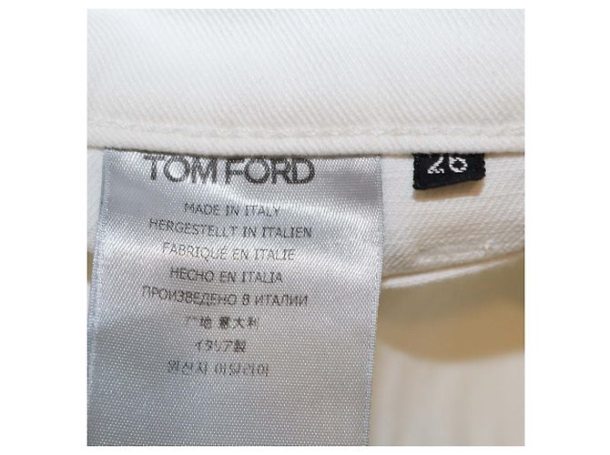 Pantalones Tom Ford de denim blanco de pierna recta - vista 6