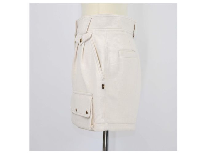 Mini Pantalones Cortos de Pana de Algodón Off White Louis Vuitton Blanco roto - vista 2