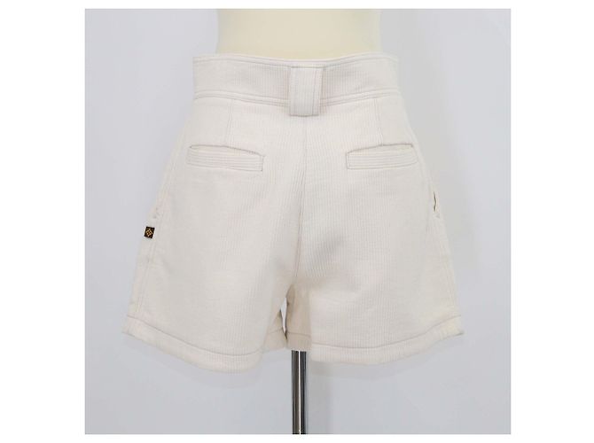 Mini Pantalones Cortos de Pana de Algodón Off White Louis Vuitton Blanco roto - vista 3