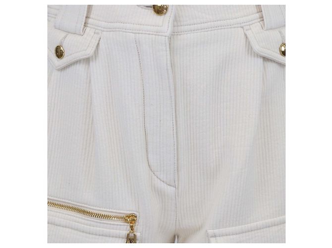 Mini Pantalones Cortos de Pana de Algodón Off White Louis Vuitton Blanco roto - vista 4