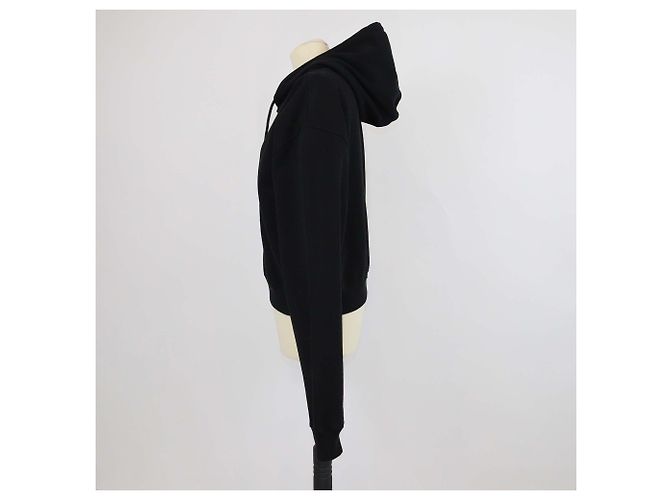 Off White Sudadera corta Off-White de algodón negro con estampado de logo - vista 2