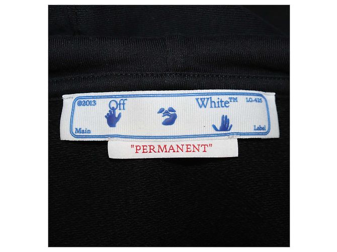 Off White Sudadera corta Off-White de algodón negro con estampado de logo - vista 5