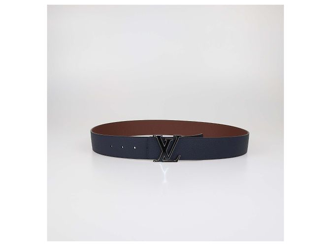 Louis Vuitton LV Tilt Wendelgürtel aus Leder in Navyblau/Braun Marineblau - Ansicht 4