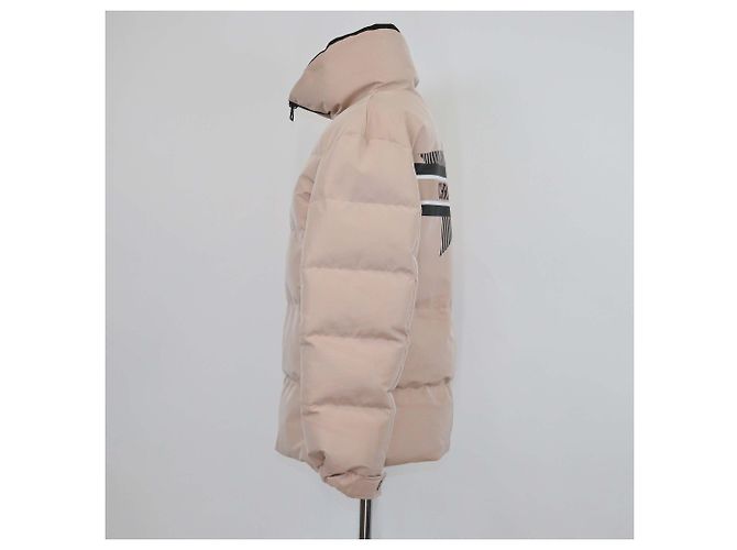 Christian Dior Nude Polyester-Taft Dior Alps Gürtel-Pufferjacke Fleisch - Ansicht 2