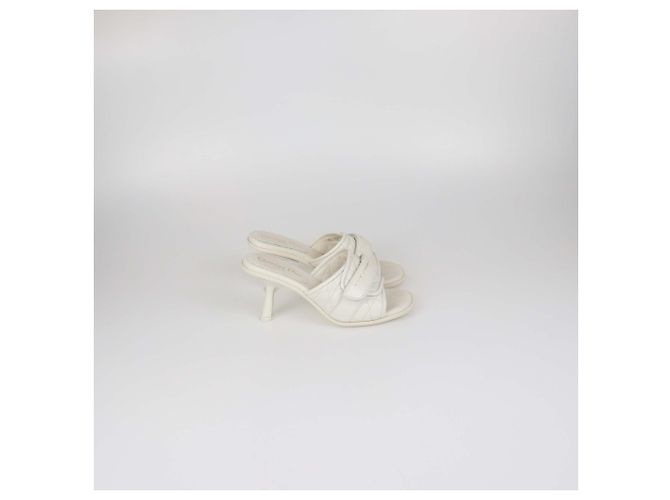 Sandali Slide Diorevolution in pelle Macro Cannage Off White Christian Dior Bianco sporco - vista 3